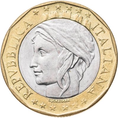 купить Италия 1000 лир (lire) 1998