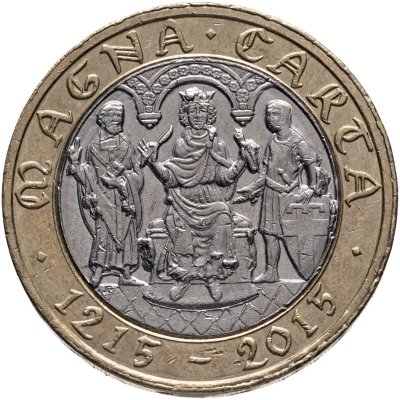Купить Великобритания 2 фунта (pounds) 2015 "800 лет Великой хартии вольностей"