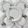 Купить Набор суповых (глубоких) тарелок с цветочным декором на 5 персон, фарфор, деколь, золочение, Wloclawek (Влоцлавская фаянсовая фабрика), Польша, 1970-1990 гг.