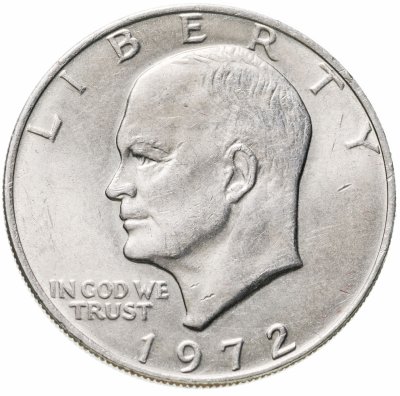 купить США 1 доллар 1972 "Эйзенхауэр" без знака монетного двора