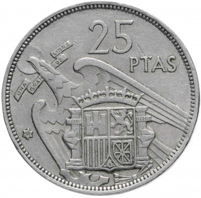 купить Испания 25 песет 1957