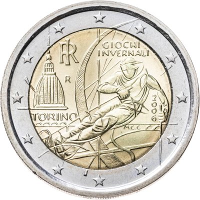 купить Италия 2 евро (euro) 2006 "XX зимние Олимпийские игры 2006 года в Турине"