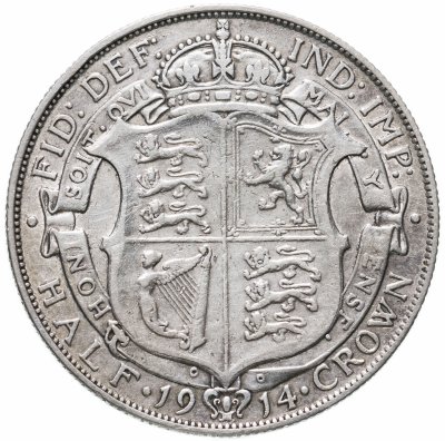 купить Великобритания 1/2 кроны (crown) 1914