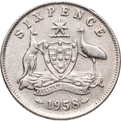 купить Австралия 6 пенсов (pence) 1958