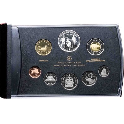купить Канада 2012 годовой набор из 8-ми монет Proof, в том числе 1 доллар 2012 "Война 1812" в футляре