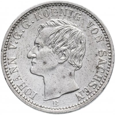 купить Саксония 1/6 талера (thaler) 1866 В
