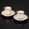 Купить Набор из двух кофейных пар, фирма "Raynaud & Cie" (Limoges), фарфор, золочение, Франция, 1920-1940 гг.
