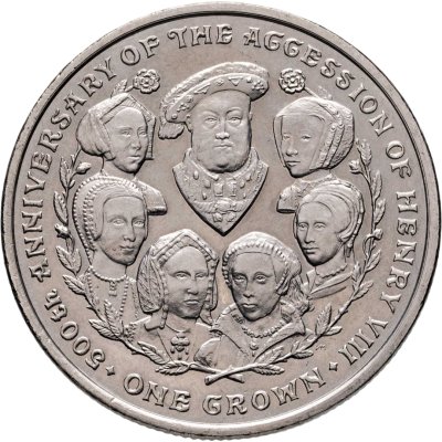 купить Остров Мэн 1 крона (crown) 2009 "500 лет вхождению на трон Генриха VIII"