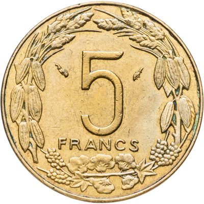 купить Центральная Африка (BEAC) 5 франков (francs) 1981