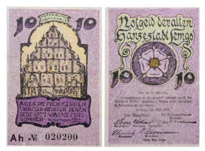 купить Германия (Веймарская Республика) 10 нотгельдов 1921