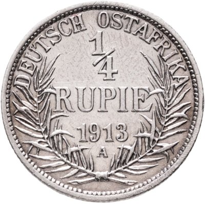 купить Германская Восточная Африка 1/4 рупии 1913