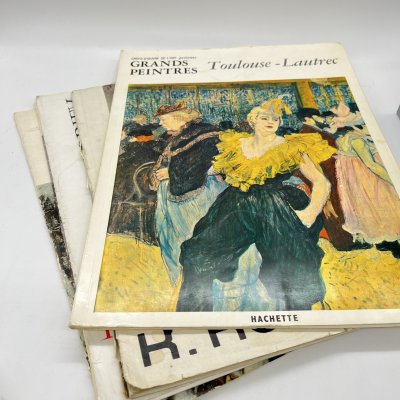 купить Набор из 5 альбомов с репродукциями картин разных художников (Тулуз-Лотрек, Кустодиев, Верещагин, Дейнека, Коровин), бумага, печать, СССР, 1966-1976 гг.