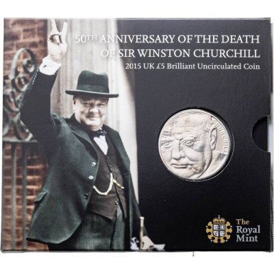 купить Великобритания 5 фунтов 2015 "50 лет со дня смерти Уинстона Черчилля" в буклете