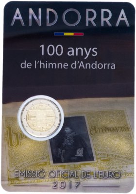 купить Андорра 2 евро 2017 Гимн Андорры BU