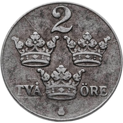 купить Швеция 2 эре (ore) 1942 Железо /серый цвет/