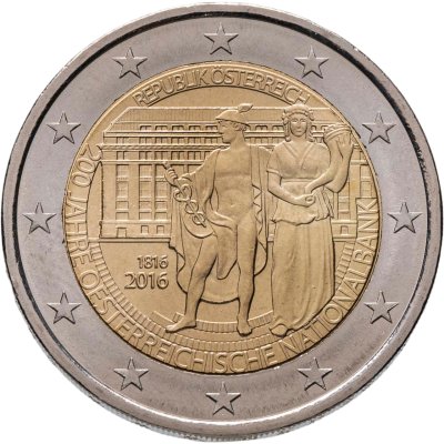 купить Австрия 2 евро (euro) 2016 "200 лет Национальному Банку"