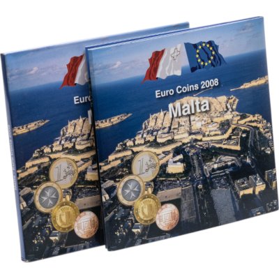 купить Мальта, годовой набор из 8 разменных монет евро 2008 г. в сувенирном буклете
