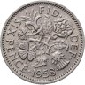 Купить Великобритания 6 пенсов (pence) 1958