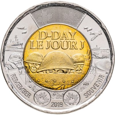 купить Канада 2 доллара 2019 "75 лет высадке союзников в Нормандии (D-Day)"