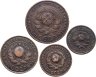 Купить Набор из 4-х медных монет 1924 (1, 2, 3 и 5 копеек) СССР