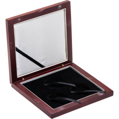 купить Футляр деревянный для 3-х монет диаметр ячеек 45 мм