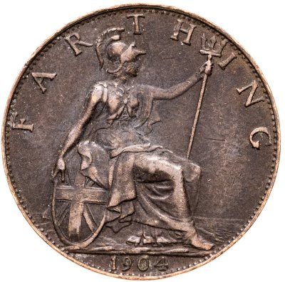 купить Великобритания 1 фартинг (farthing) 1904