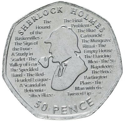 купить Великобритания 50 пенсов (pence) 2019 "Шерлок Холмс"