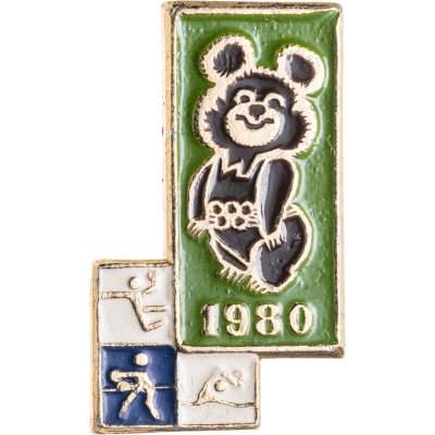купить Значок с видами соревнований на Играх XXII летней Олимпиады Москва-1980 (серия "Пиктограммы"), СССР, Всероссийское хоровое общество, 1980-е гг.
