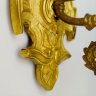 Купить Бра настенное на одну свечу с растительными элементами, металл, СССР, 1980-1990 гг.
