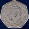 Купить Великобритания 50 пенсов (pence) 2024 Тираннозавр
