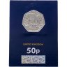 Купить Великобритания 50 пенсов (pence) 2024 Тираннозавр