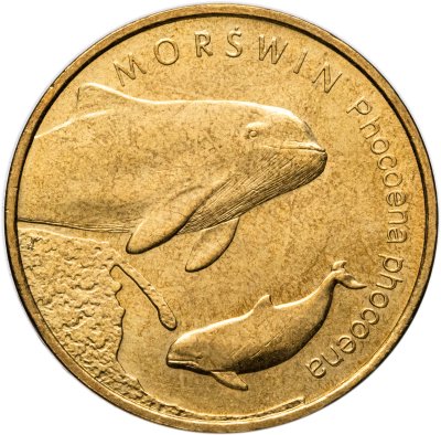купить Польша 2 злотых 2004 "Всемирная природа - Морская свинья"