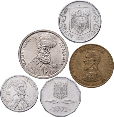купить Румыния набор монет для обращения 1990-2006 (5 штук)