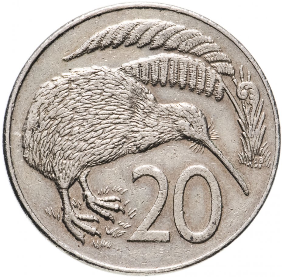 купить Новая Зеландия 20 центов (cents) 1987-1989 Королева средних лет