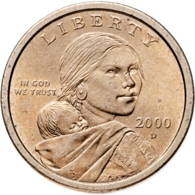 купить США 1 доллар (dollar) 2000 D Sacagawea dollar (Сакагавея доллар - парящий орёл)