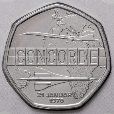 купить Великобритания 50 пенсов 2025 "Самолет Конкорд" в буклете