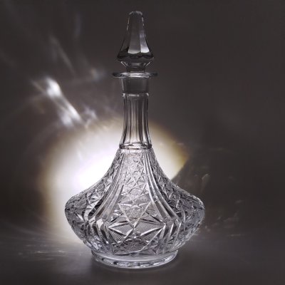 купить Графин для вина "Морской", хрусталь, алмазная грань, Гусевской хрустальный завод (Гусь-Хрустальный), СССР, 1970-1990 гг.