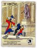 Купить Сент-Винсент Почтовая марка  1989 "Диснеевские персонажи. Статуя Д. Вашингтона, федеральный зал"