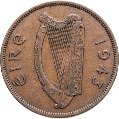 купить Ирландия 1 пенни (penny) 1943