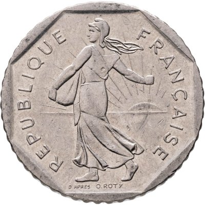 купить Франция 2 франка (francs) 1982