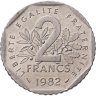 Купить Франция 2 франка (francs) 1982