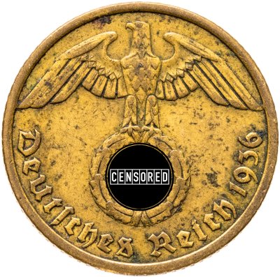 купить Германия, Третий Рейх 10 рейхспфеннигов (reichspfennig) 1936, знак монетного двора "A" — Берлин