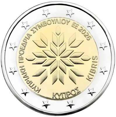 Купить [ЗА 2 РУБЛЯ!] Кипр 2 евро (euro) 2026 "Председательство Кипра в Совете ЕС"