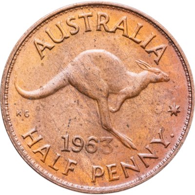 купить Австралия 1/2 пенни (penny) 1963