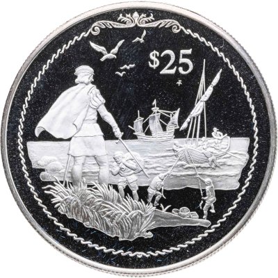 купить Британские Виргинские острова 25 долларов (dollar) 1992 "500 лет Открытию Нового Света. Колумб получает провизию для своих кораблей"