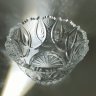 Купить Ваза (фруктовница) с геометрическим декором, хрусталь, алмазная грань, СССР, 1970-1990 гг.