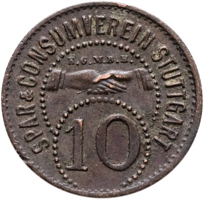 купить Германия, Штутгарт 10 пфеннигов ND