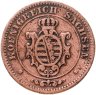 Купить Германия, Саксония 2 пфеннига 1869