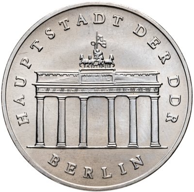 купить Германия (ГДР) 5 марок 1987 "Бранденбургские Ворота в Берлине"