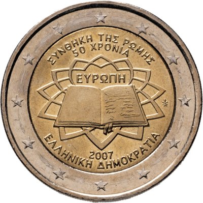 купить Греция 2 euro (евро) 2007 "50-летие Римскому договору"
